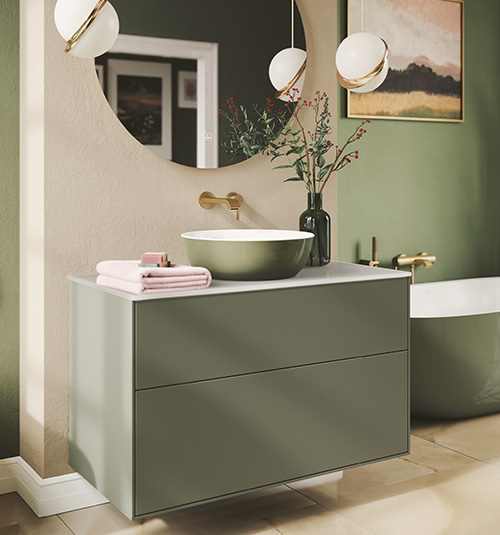 interno bagno dai colori pastello